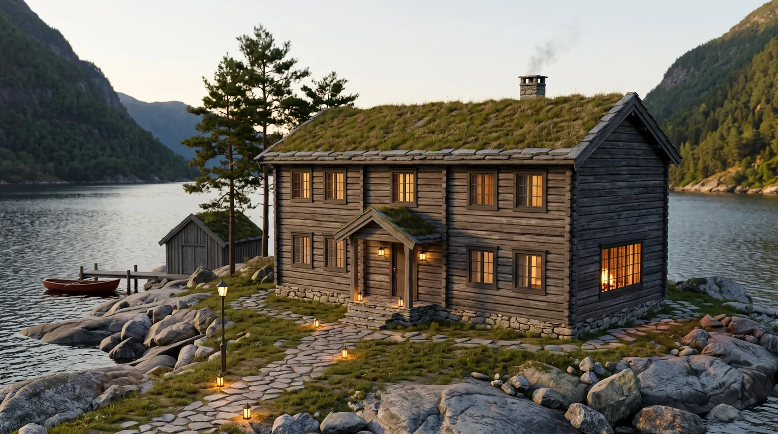 Kvisvik Tømmerhotell, kveld